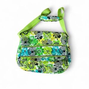 Vera Bradley Green and Blue Floral Crossbody Bag